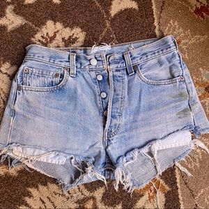 Distressed vintage cut-offs